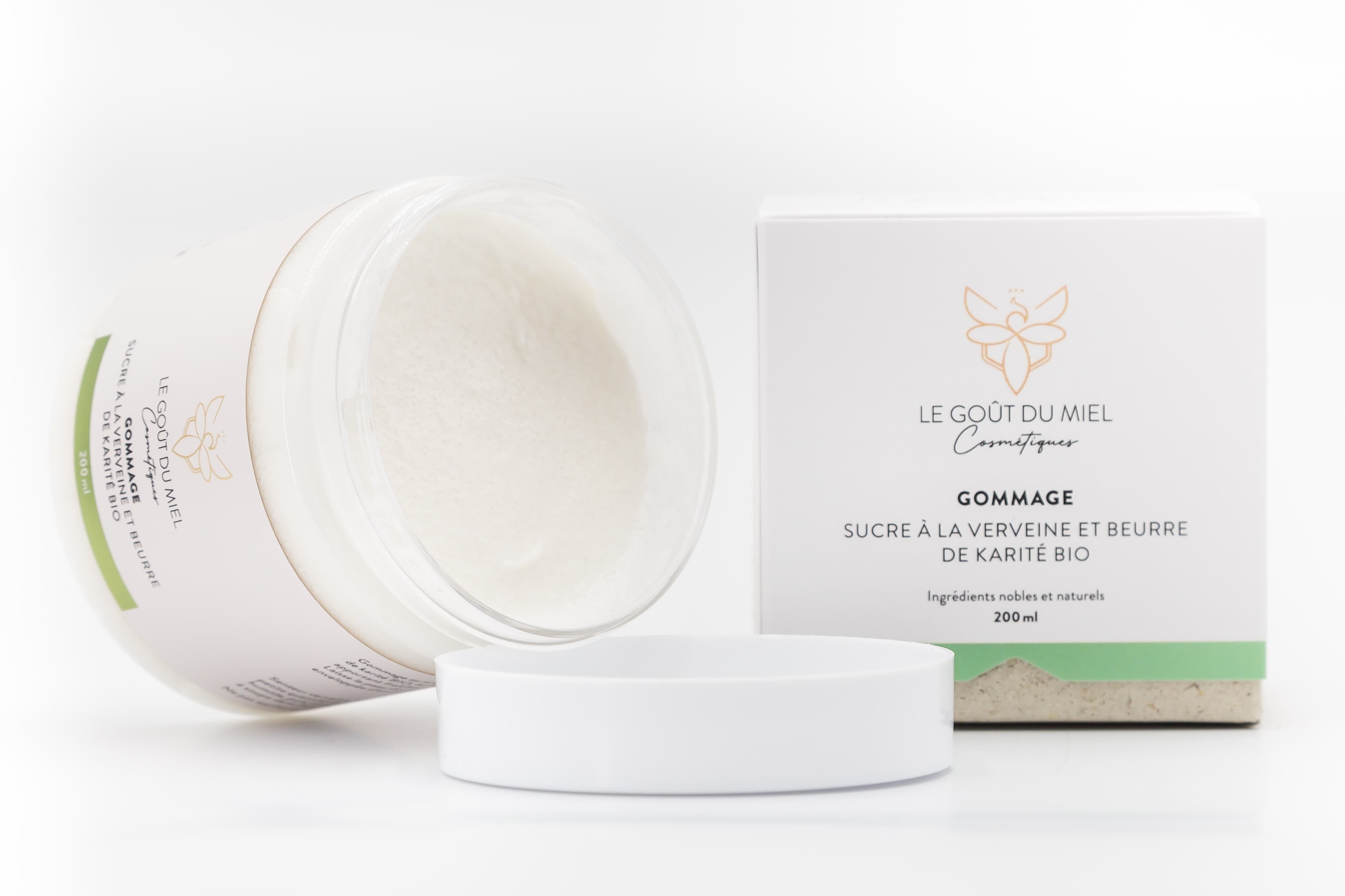 Bio-Zuckerpeeling mit Eisenkraut und Sheabutter, Le Goût du Miel