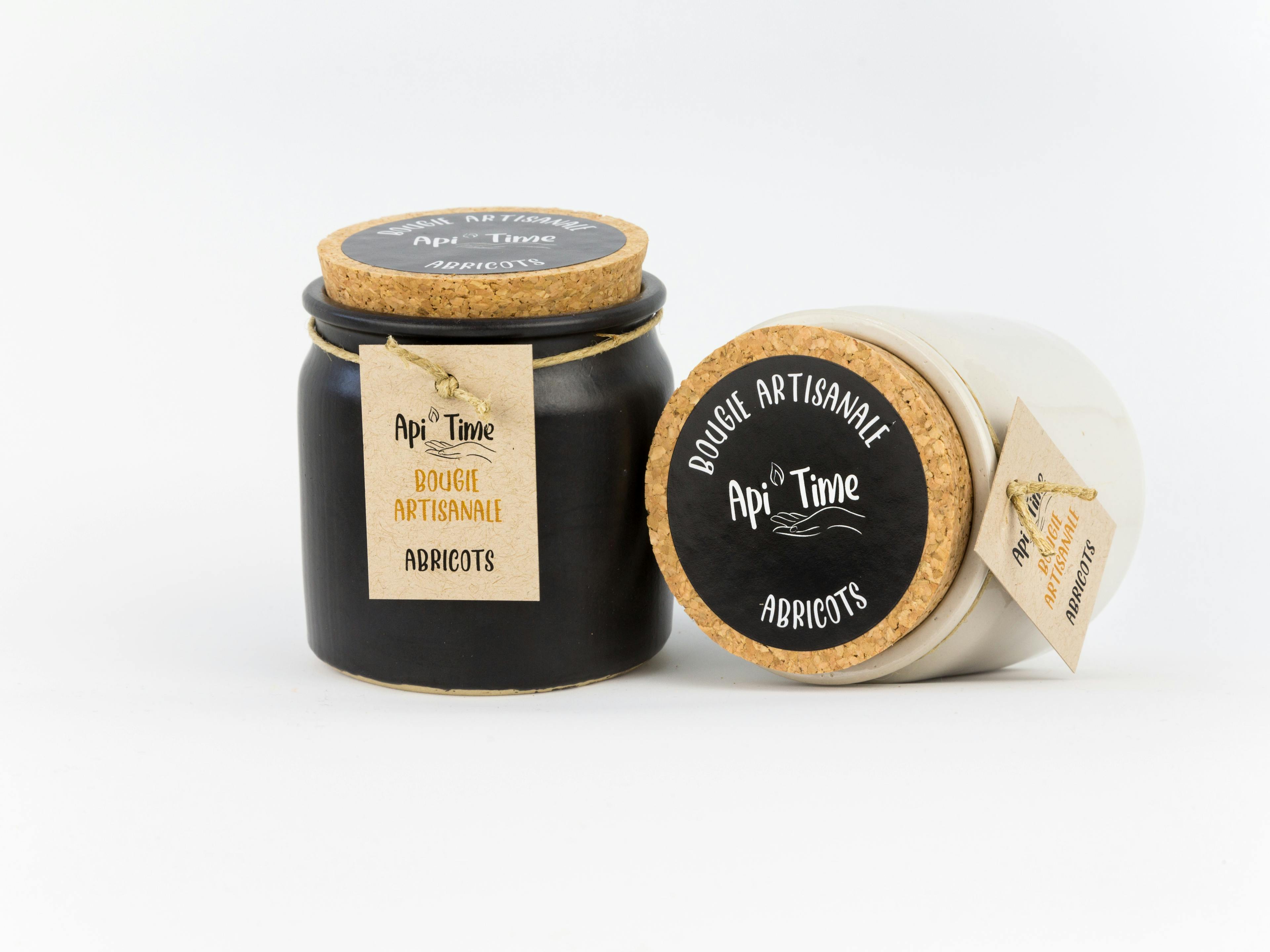 Bougies en pot céramique, parfum Night Time, produit artisanal en vente directe en Suisse