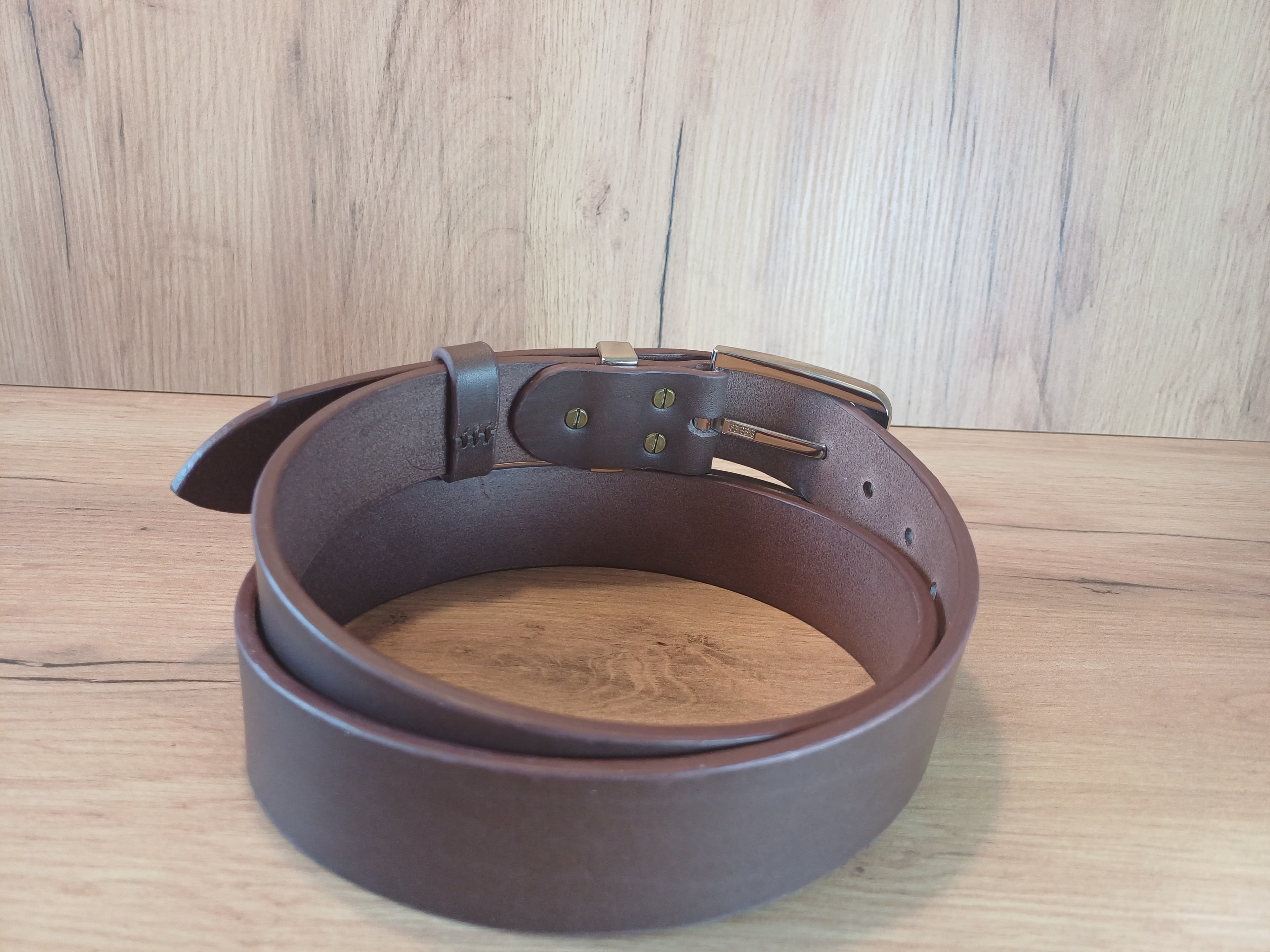 Ceinture en cuir, marron, 128 cm, Bünzli Swiss Made