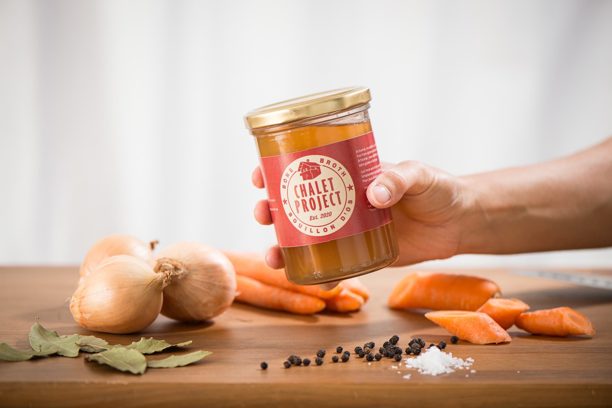 Bouillon d'os de boeuf bio, Chalet Project