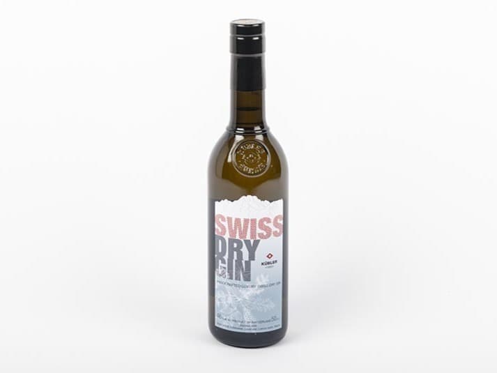 Kübler Swiss Dry Gin 46% vol. 50cl, Absinthe Kübler