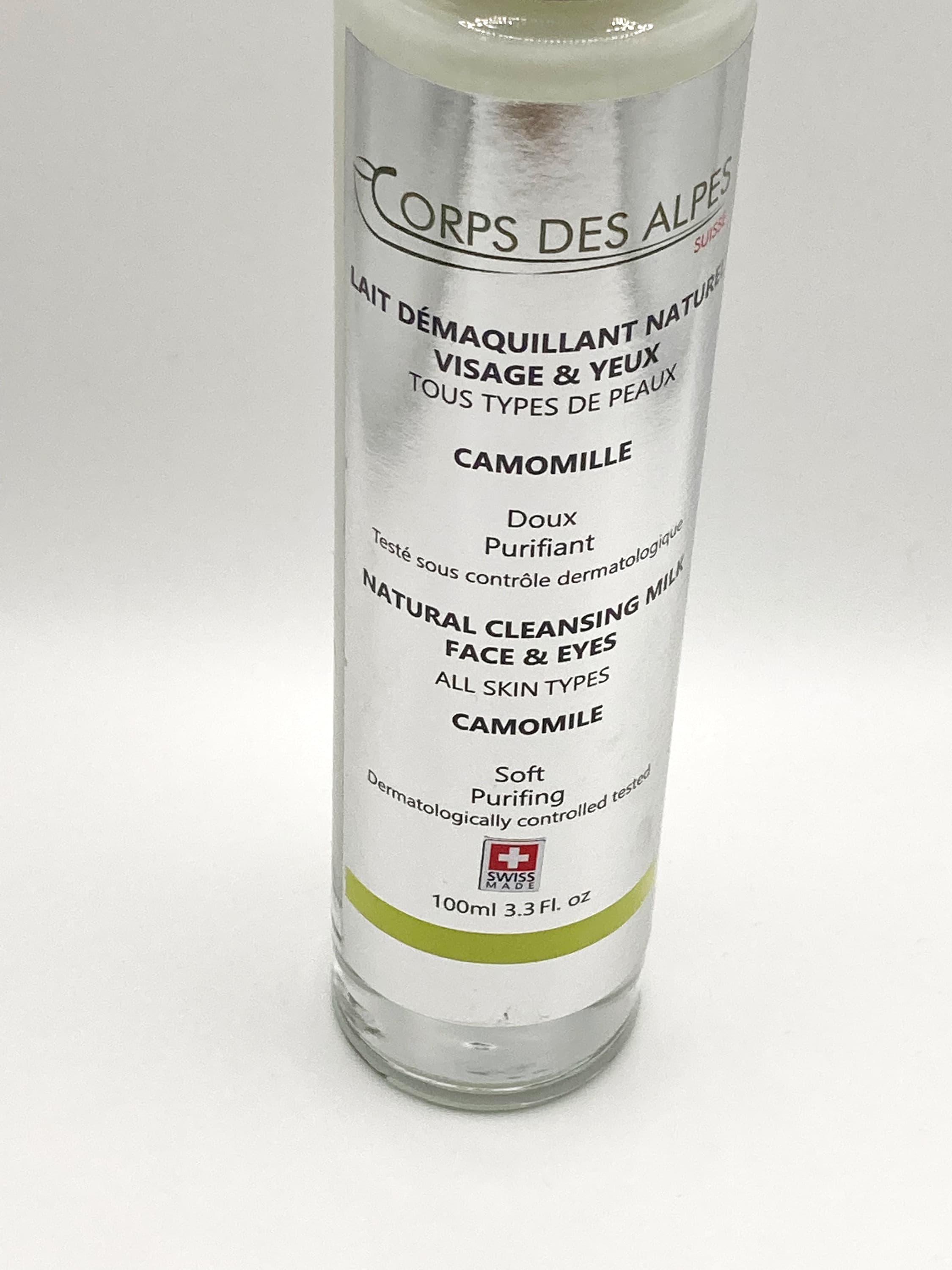 Lait Démaquillant Naturel Camomille, Corps des Alpes Cosmétiques Naturels