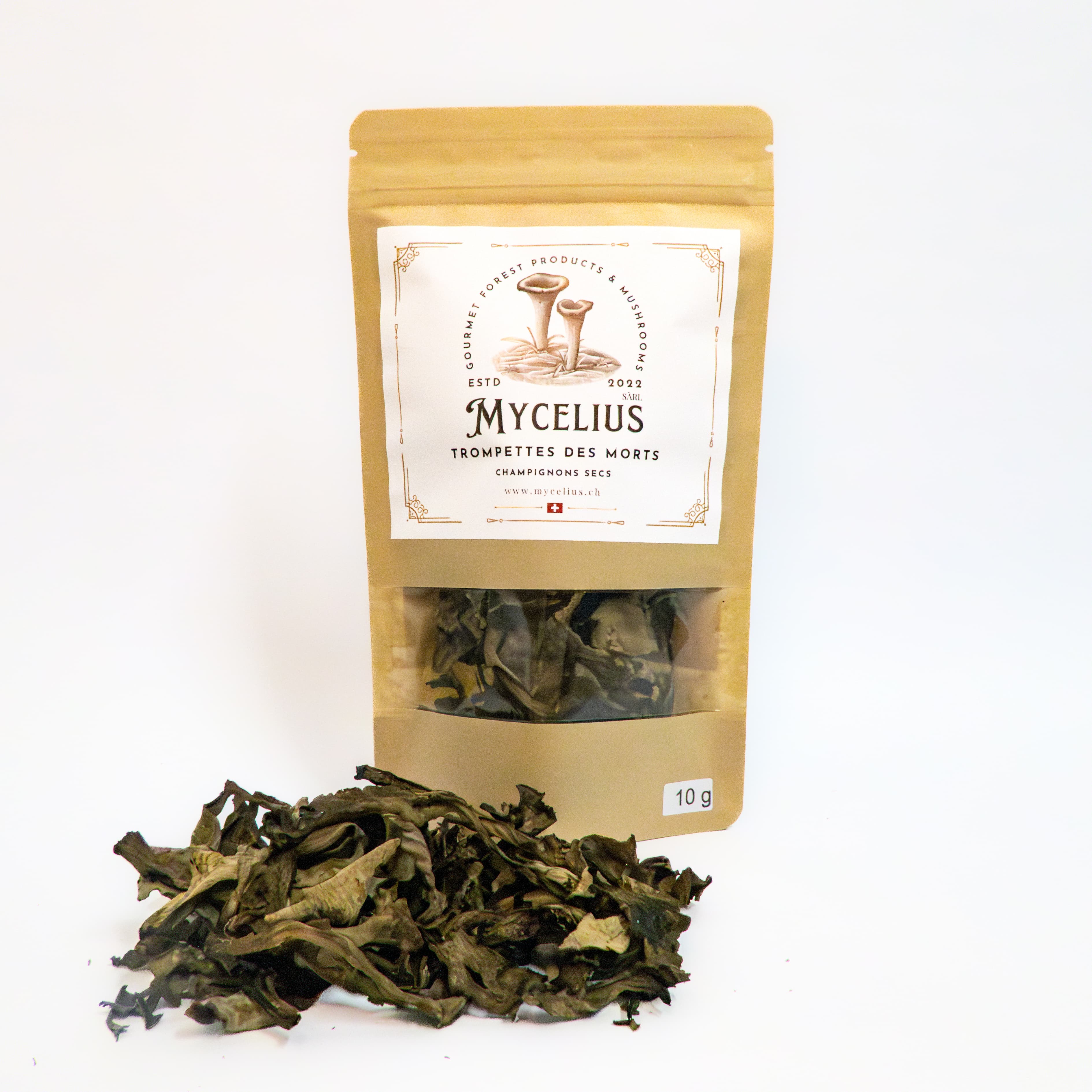Trompettes des morts séchées (10g), Mycelius Sàrl