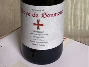 Réserve de l'Abbaye de Bonmont - bouteille 75 cl de chasselas, produit artisanal en vente directe en Suisse