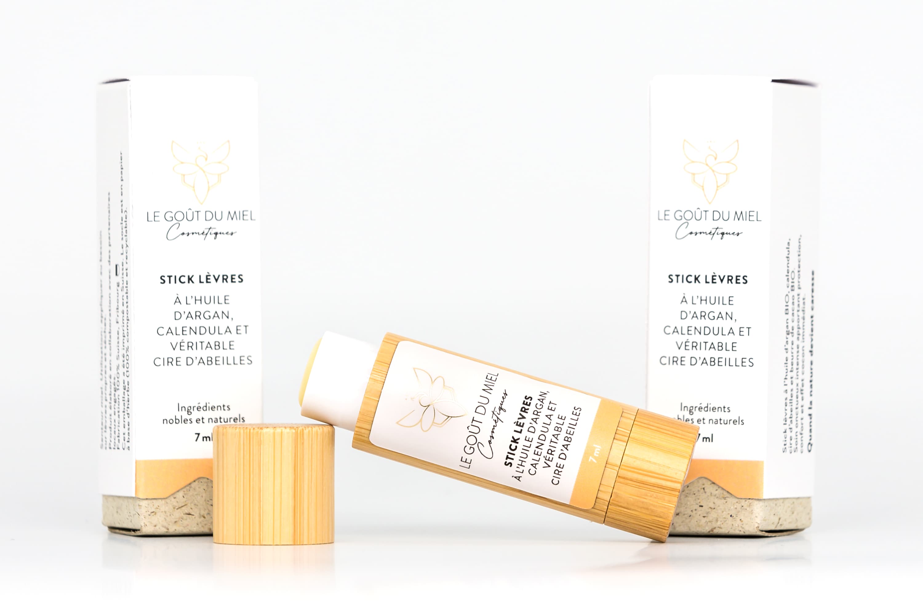 Balsamo labbra con olio di argan biologico, calendula e vera cera d'api, Le Goût du Miel