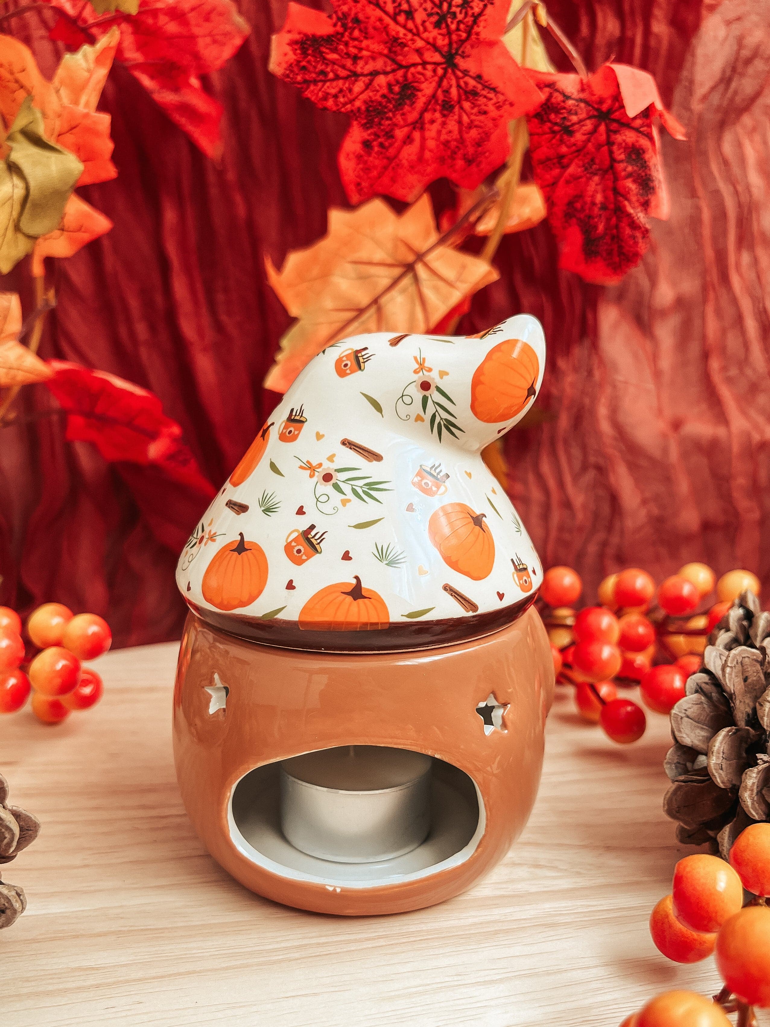 Gnome d'automne | Brûleur de cire, Aurora Glow