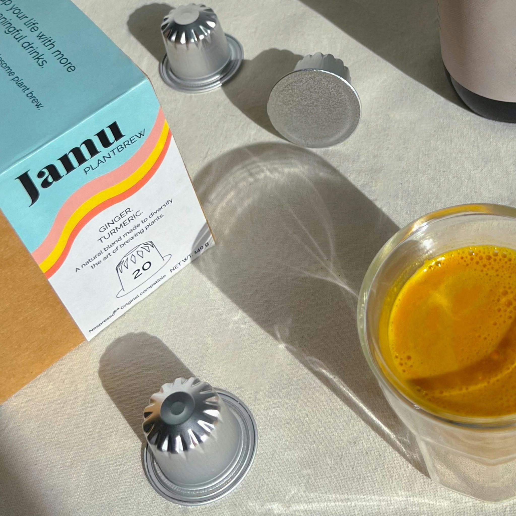 Jamu PlantBrew, Ginger & Curcuma (20 capsules), handwerkliches Produkt für den Direktverkauf in der Schweiz