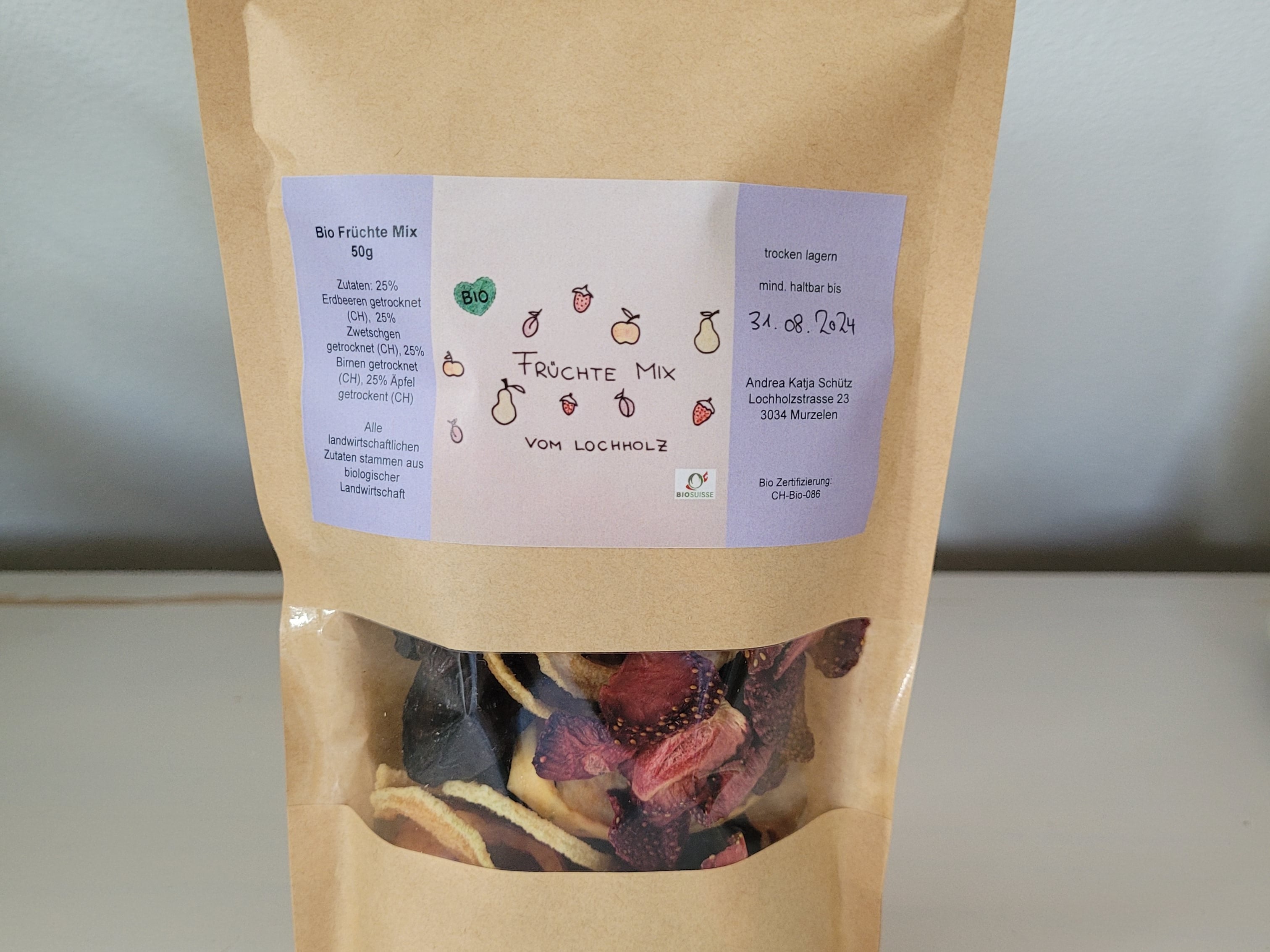 Mélange de fruits bio 100g, Biohof Lochholz, Murzelen, image 1 | Mimelis