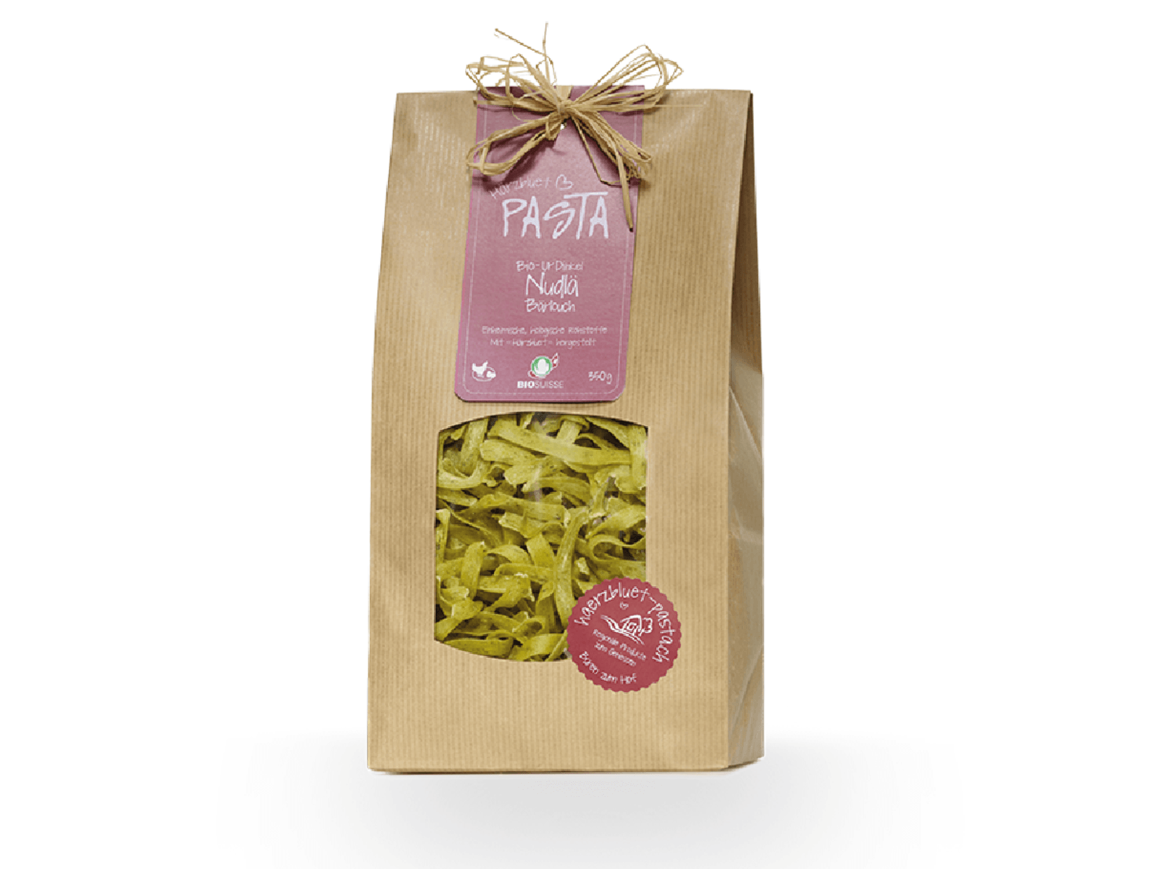 Nudlä di farro puro aglio selvatico biologico (350g), Härzbluet Pasta, Fraubrunnen, image 1 | Mimelis
