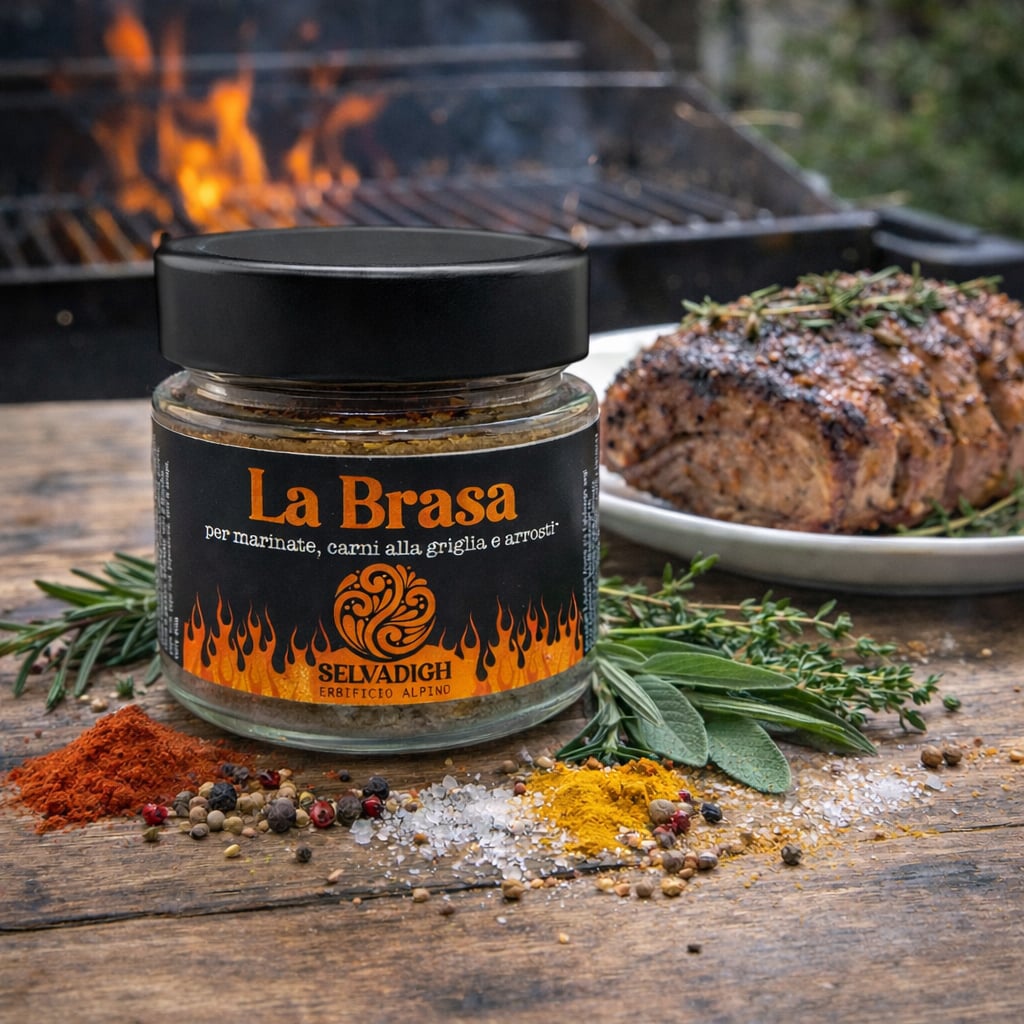 Brasa - Assaisonnement pour grillades et rôtis, Selvadigh Erbificio Alpino, Acquarossa, image 1 | Mimelis