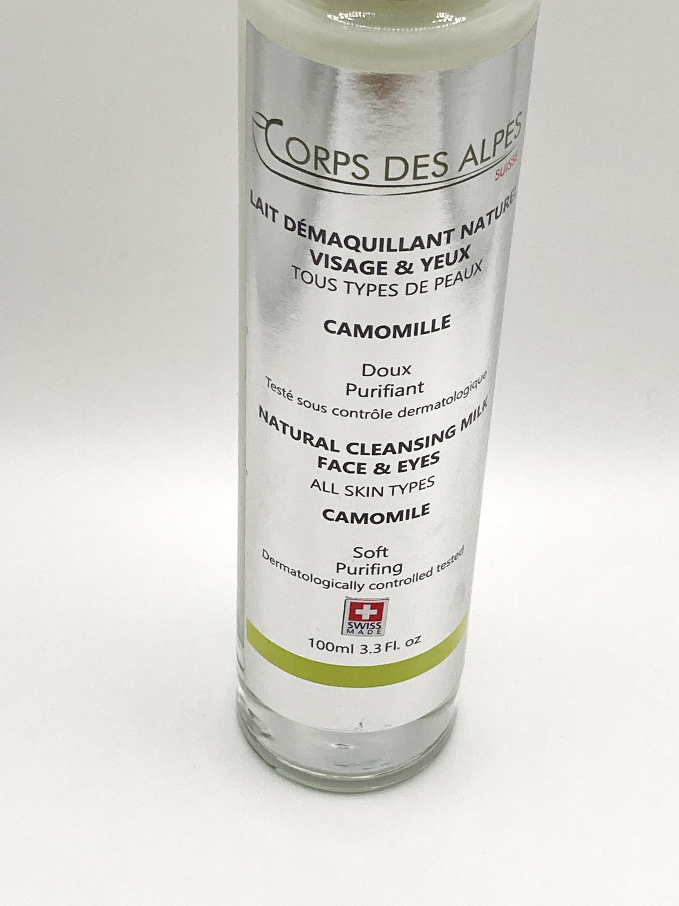 Lait Démaquillant Naturel Camomille, Corps des Alpes Cosmétiques Naturels, La Verrerie, image 1 | Mimelis