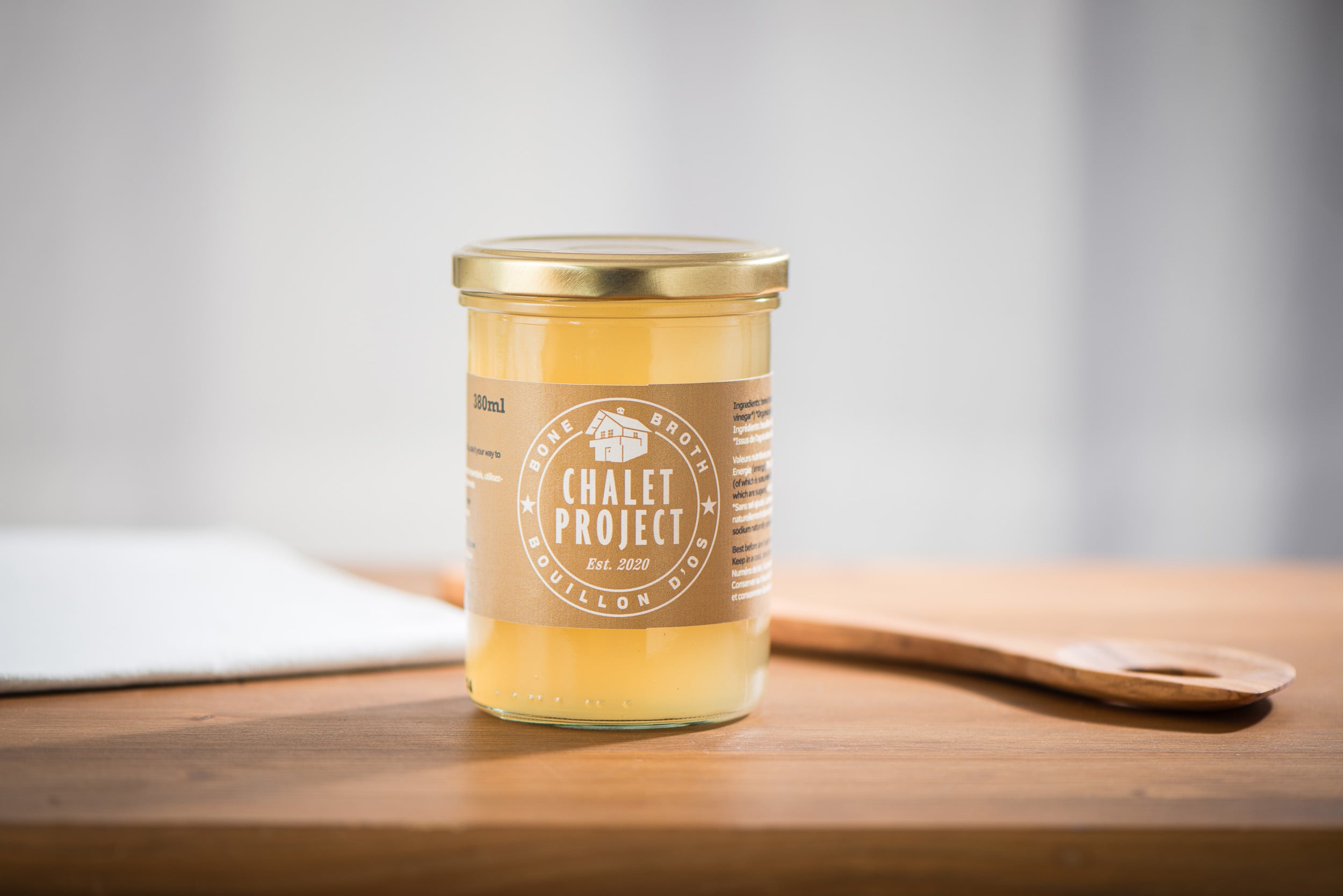 Bouillon d'os de poulet basic bio, Chalet Project, prodotto artigianale per la vendita diretta in Svizzera