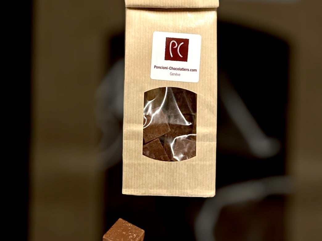 Pavés glacés noirs 100g, Pallanterie Chocolatiers, Meinier, image 1 | Mimelis