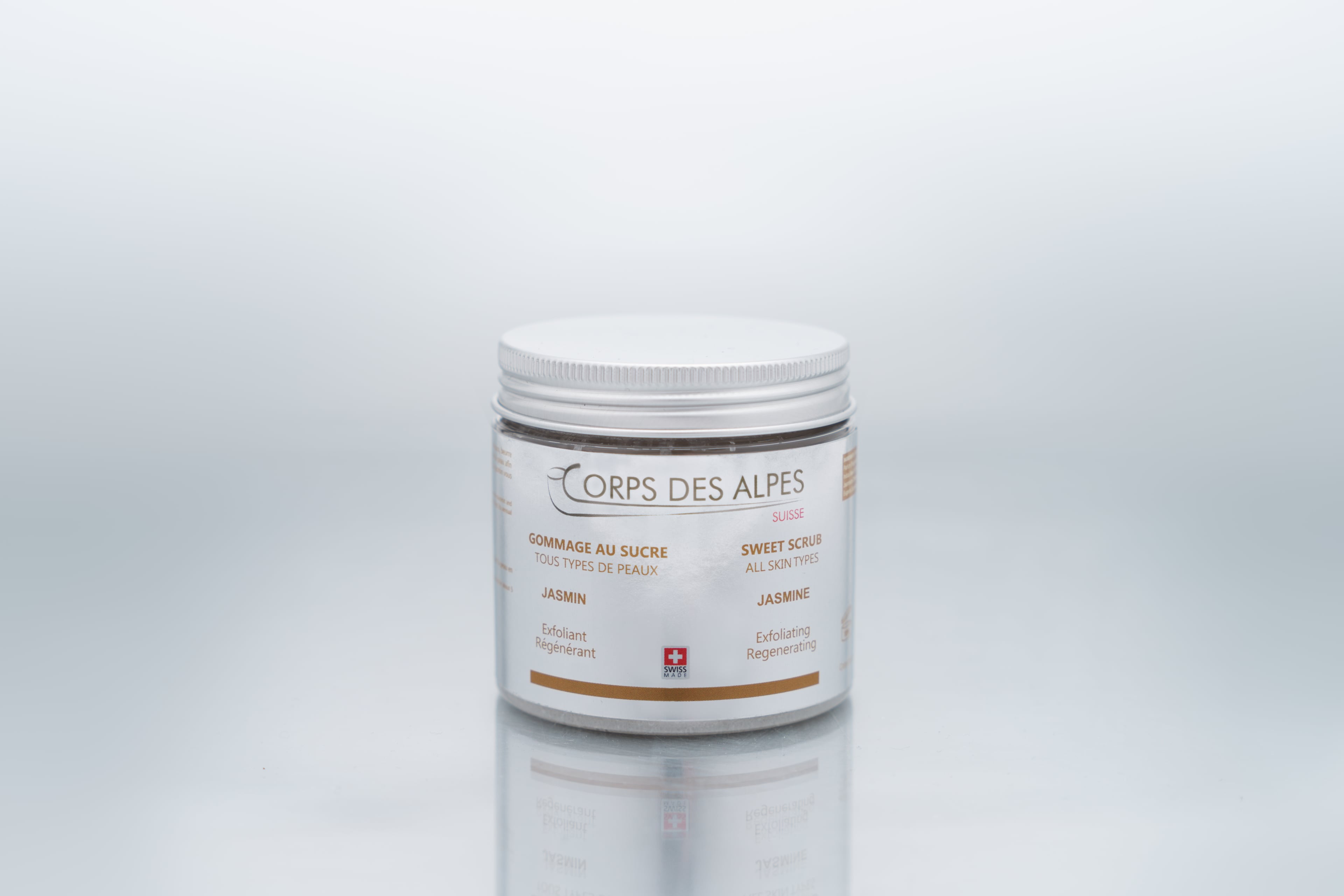 Jasmin-Zucker-Peeling, Corps des Alpes Cosmétiques Naturels, La Verrerie, image 1 | Mimelis