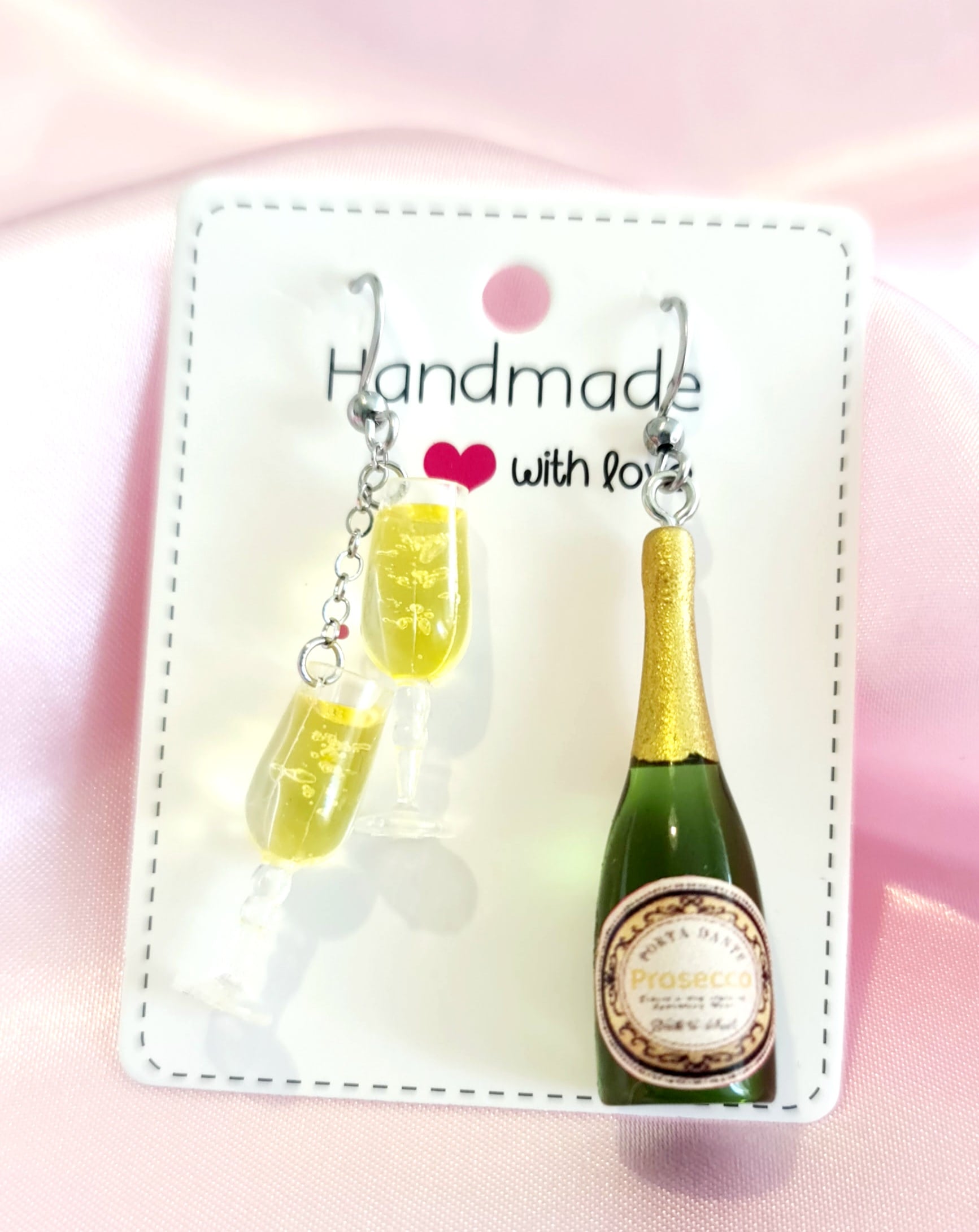 Ohrringe mit Flasche und Sektkelchen, 1000 idee regalo, Mendrisio, image 1 | Mimelis