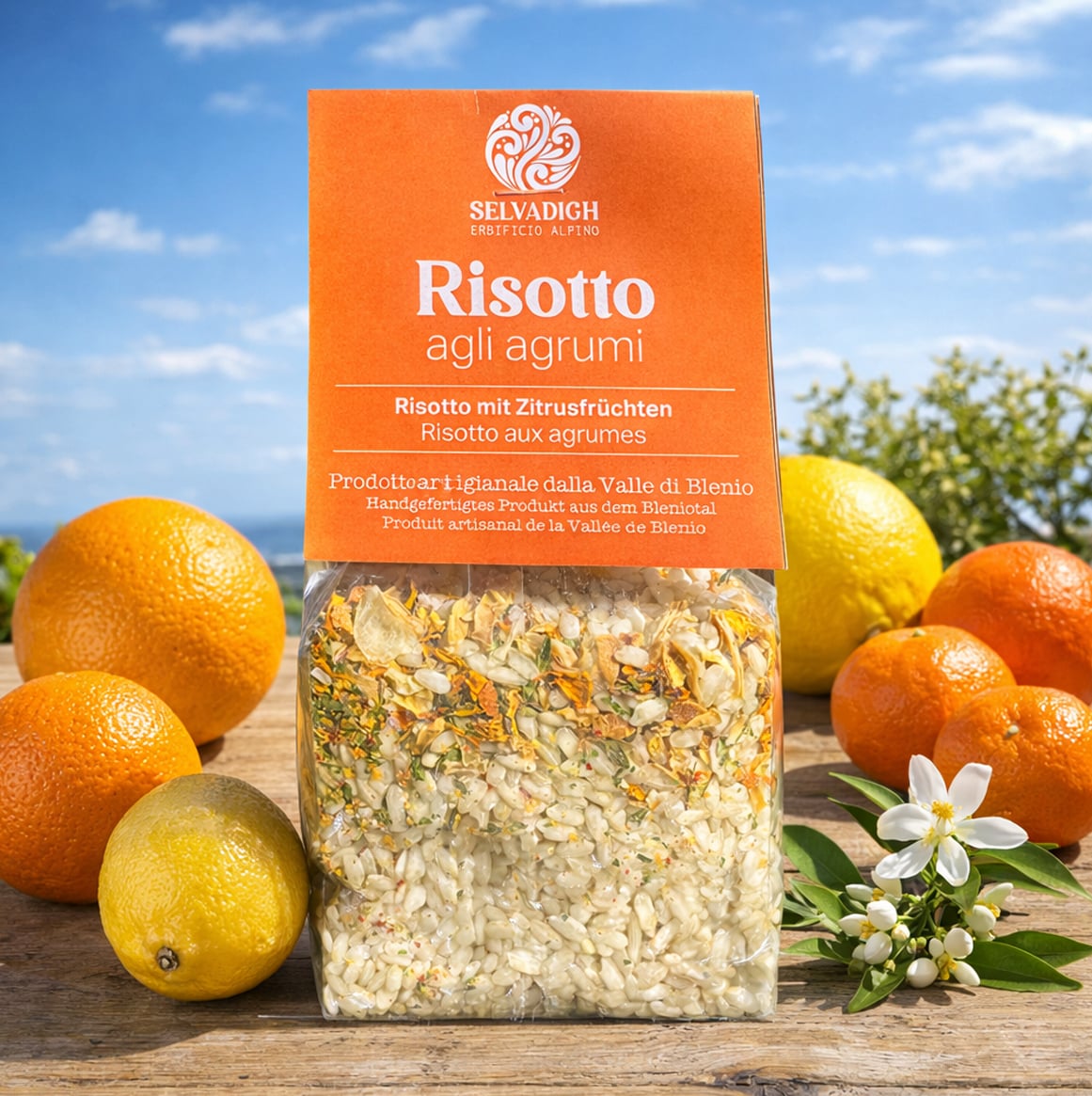 Zitrusrisotto, Selvadigh Erbificio Alpino, Acquarossa, image 1 | Mimelis