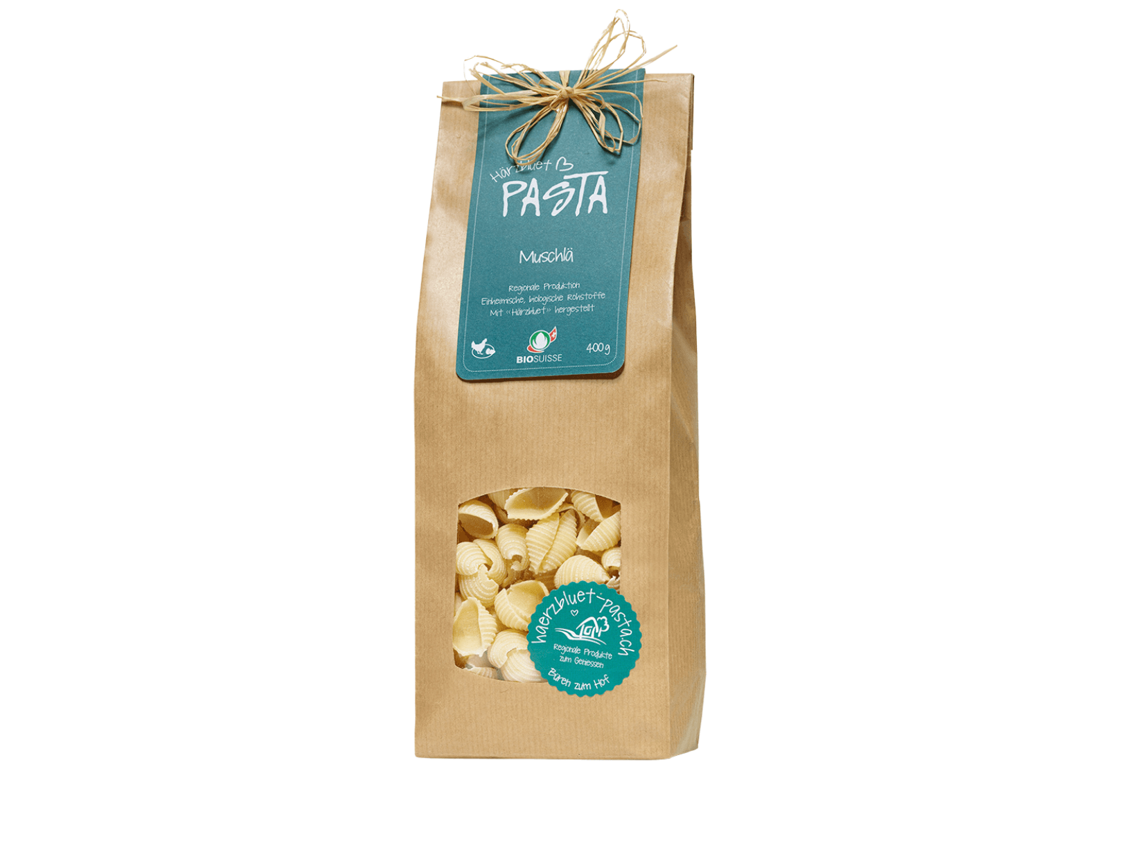 Muschlä di grano duro biologico (400g), Härzbluet Pasta, Fraubrunnen, image 1 | Mimelis