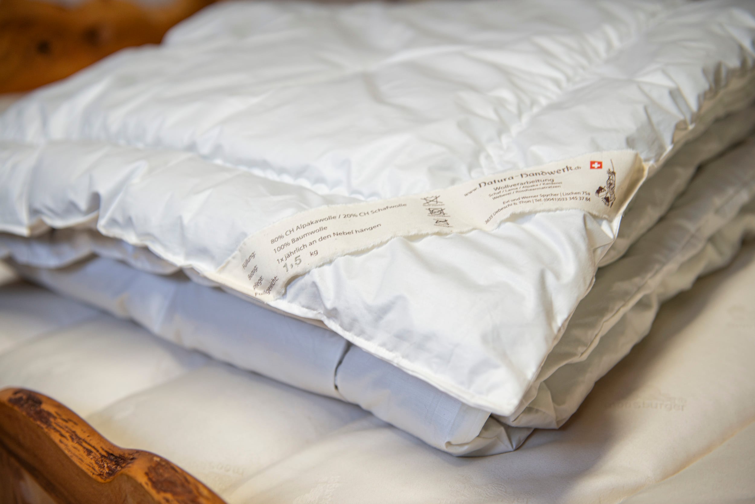 Alpaka Duvet 160 x 210 cm 1.5 kg, Natura-Handwerk, Uebeschi, image 1 | Mimelis