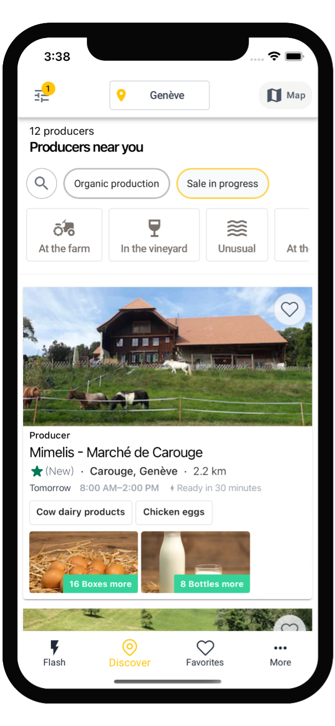 Download the Mimelis application to discover Swiss producers and craftsmen and reserve their products, image 1