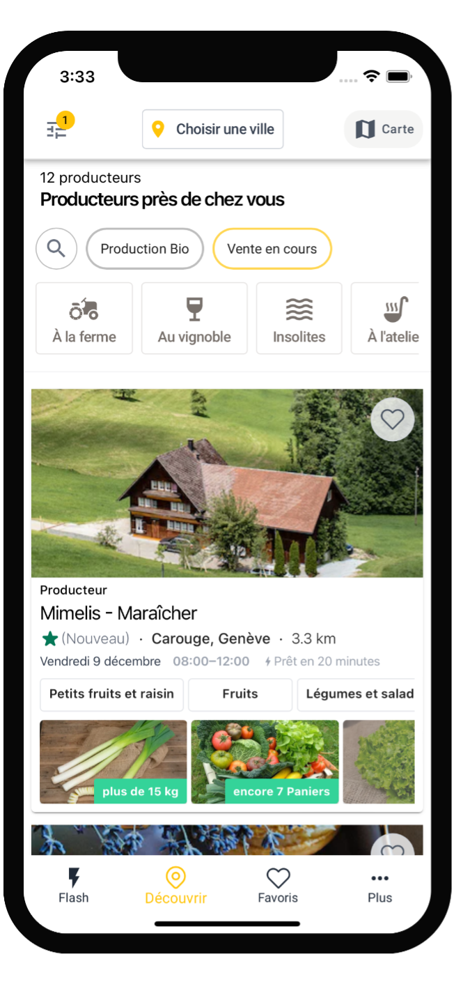 Téléchargez l'application Mimelis pour découvrir les producteurs et les artisans suisses et réserver leurs produits, image 1