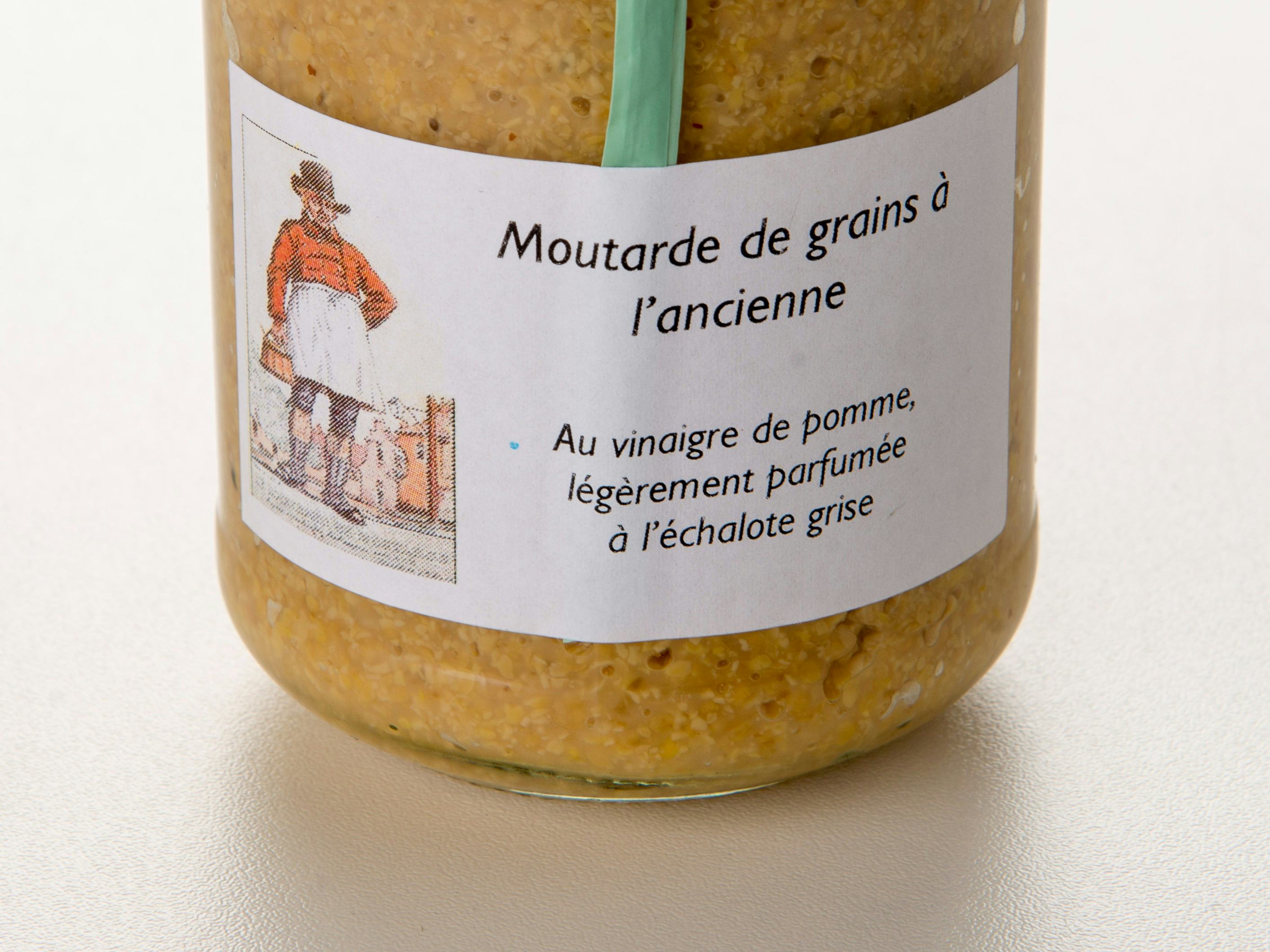 Moutarde à l'échalote, produit artisanal en vente directe en Suisse