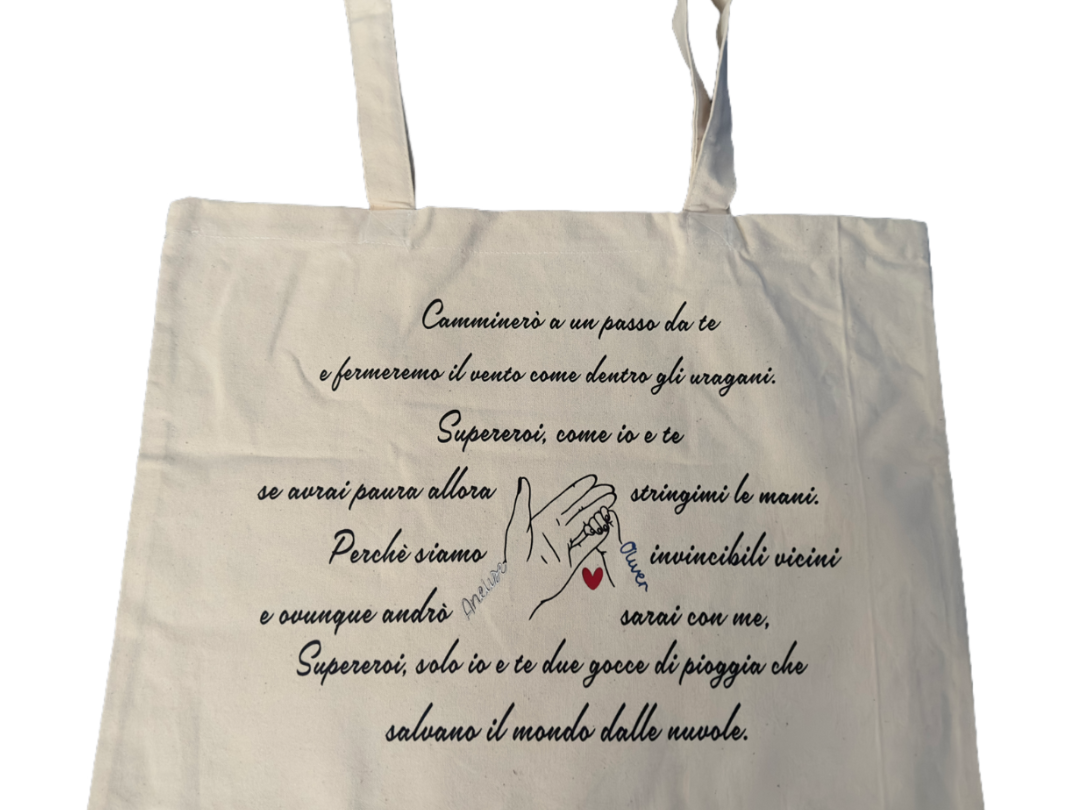 Personalized fabric bag, artisanal product for direct sale in Switzerland