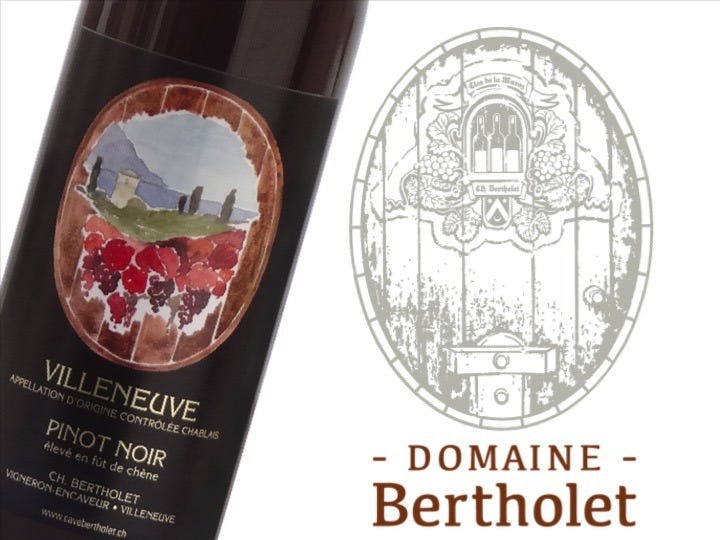 Pinot Noir Fût de Chêne, Grand Cru, Villeneuve, AOC Chablais, Christophe Bertholet 70cl, produit artisanal en vente directe en Suisse