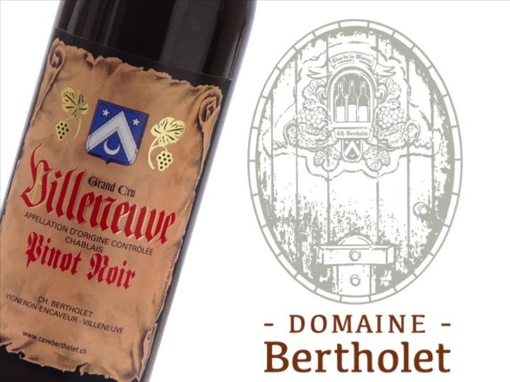 Pinot Noir Grand Cru, Villeneuve, AOC Chablais, Christophe Bertholet 70cl, produit artisanal en vente directe en Suisse