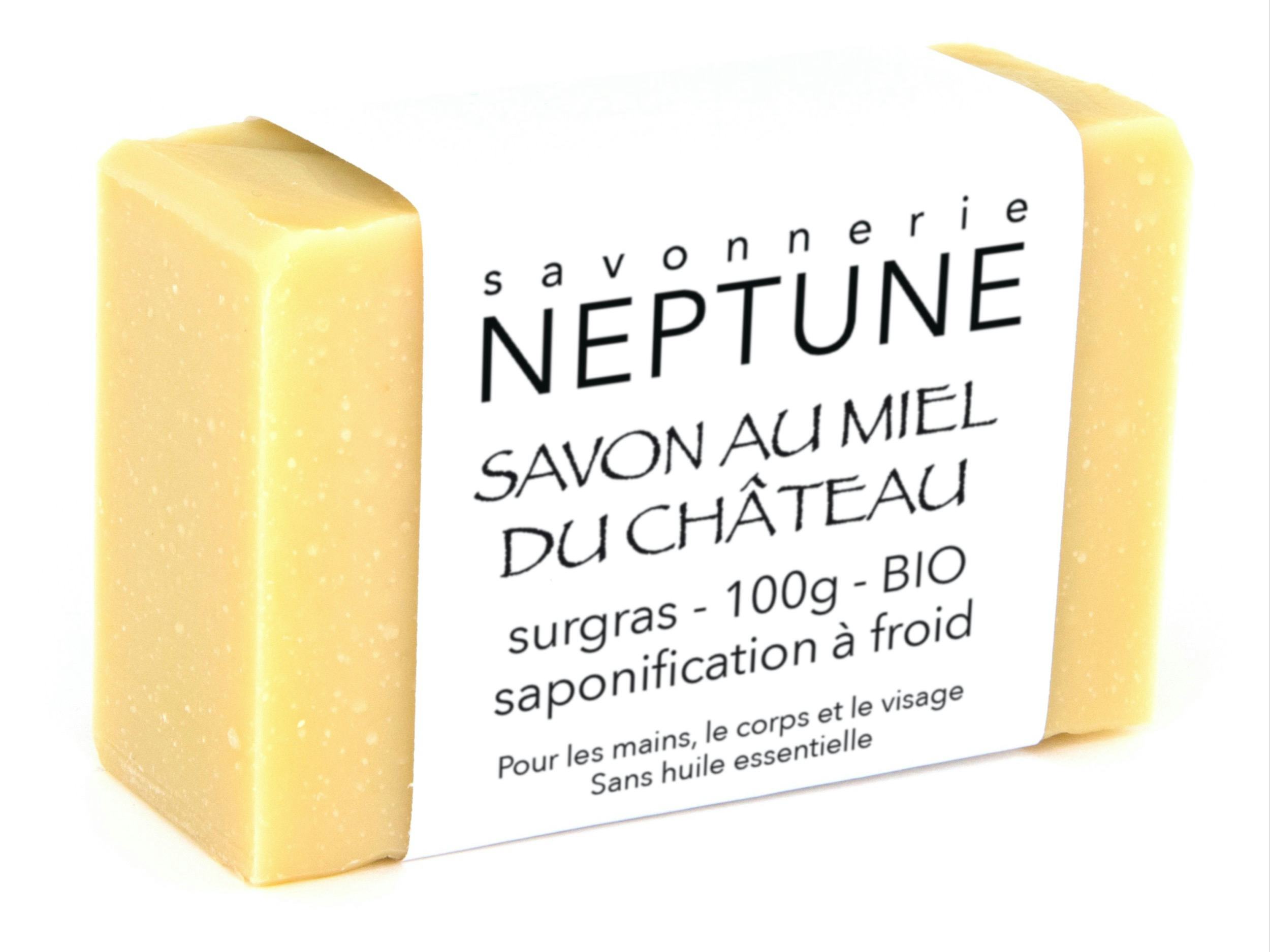 Château honey soap - organic, Savonnerie NEPTUNE, Crésuz, image 2 | Mimelis