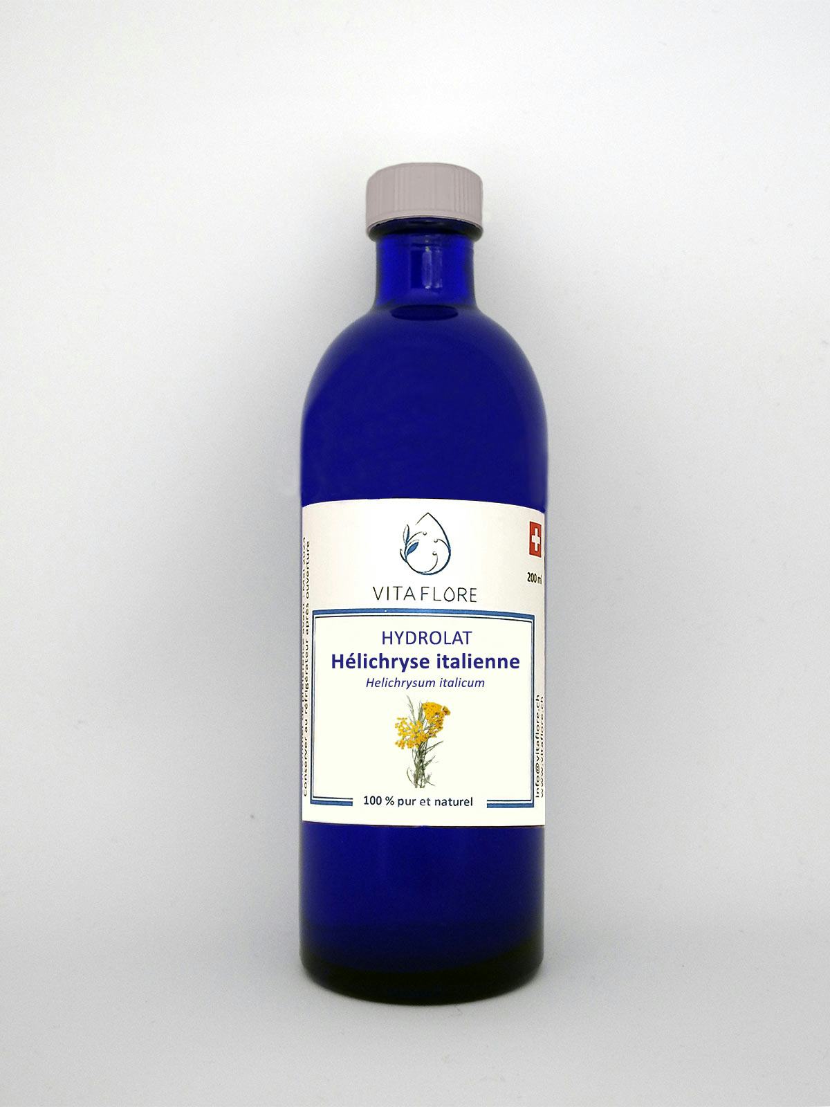 Italian Helichrysum hydrosol, artisanal product for direct sale in Switzerland