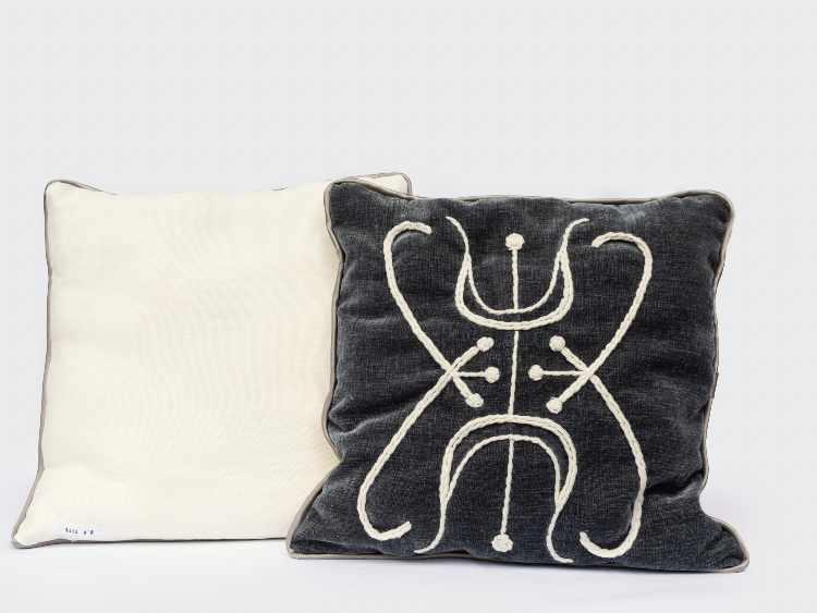 Handmade decorative cushion , artisanal product for direct sale in Switzerland