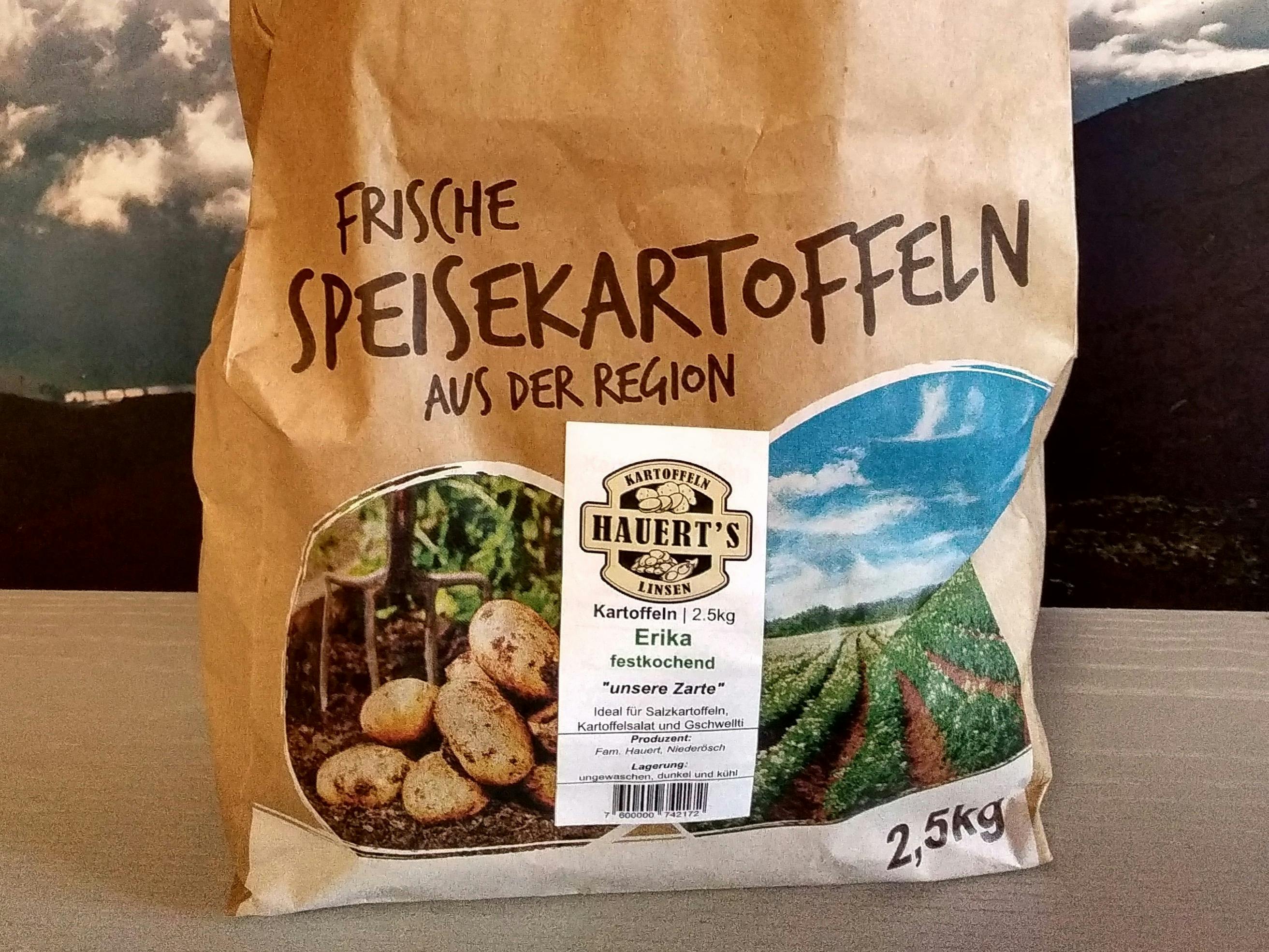 Pommes de terre cireuses (variété Erika), produit artisanal en vente directe en Suisse