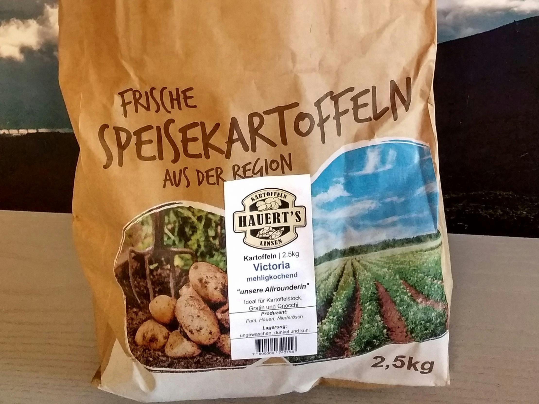 Pommes de terre farineuses (variété Victoria), produit artisanal en vente directe en Suisse
