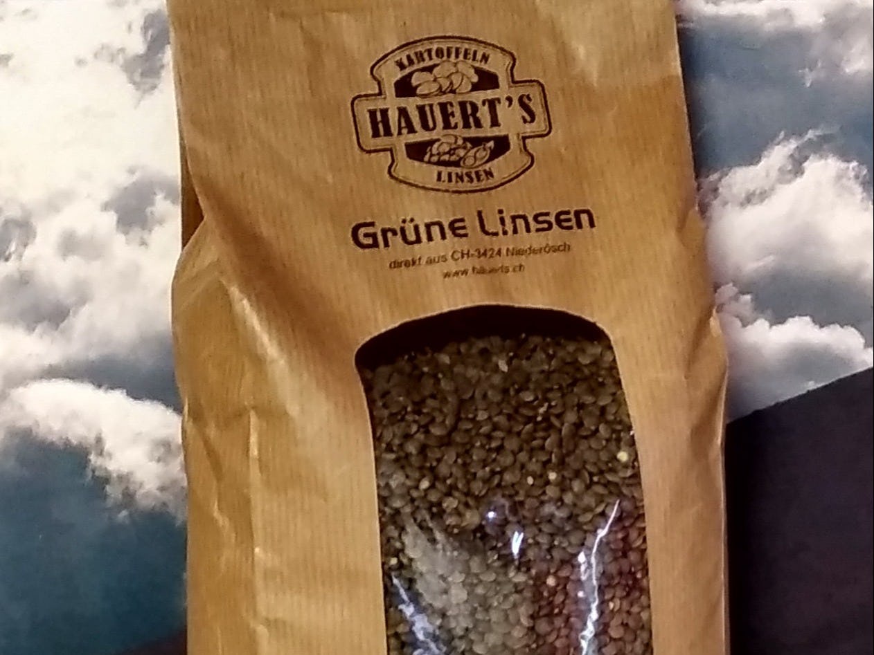 Grüne Linsen Budgetpack 2kg, produit artisanal en vente directe en Suisse