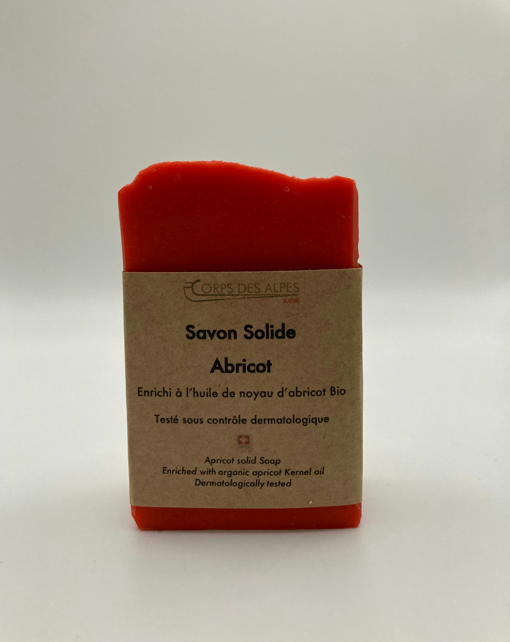 Savon Solide Abricot, handwerkliches Produkt für den Direktverkauf in der Schweiz