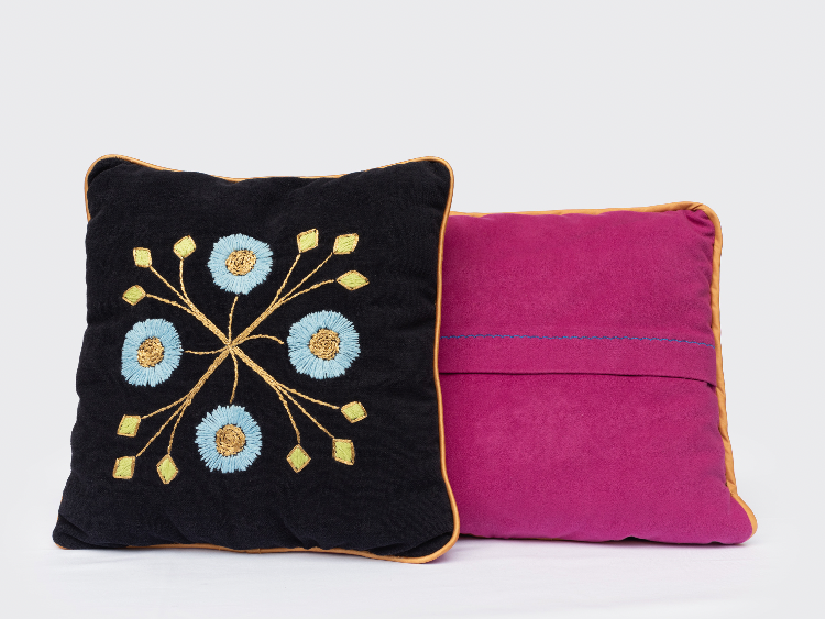 Handmade cushion , artisanal product for direct sale in Switzerland