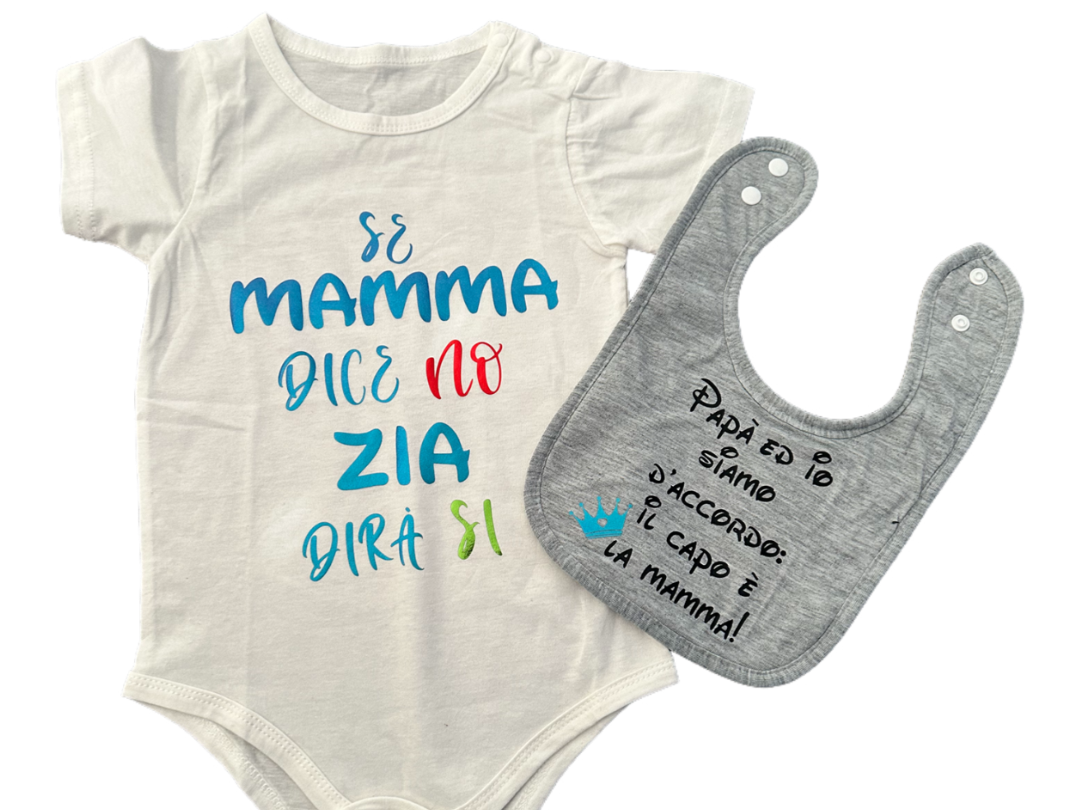 Personalized baby set, artisanal product for direct sale in Switzerland