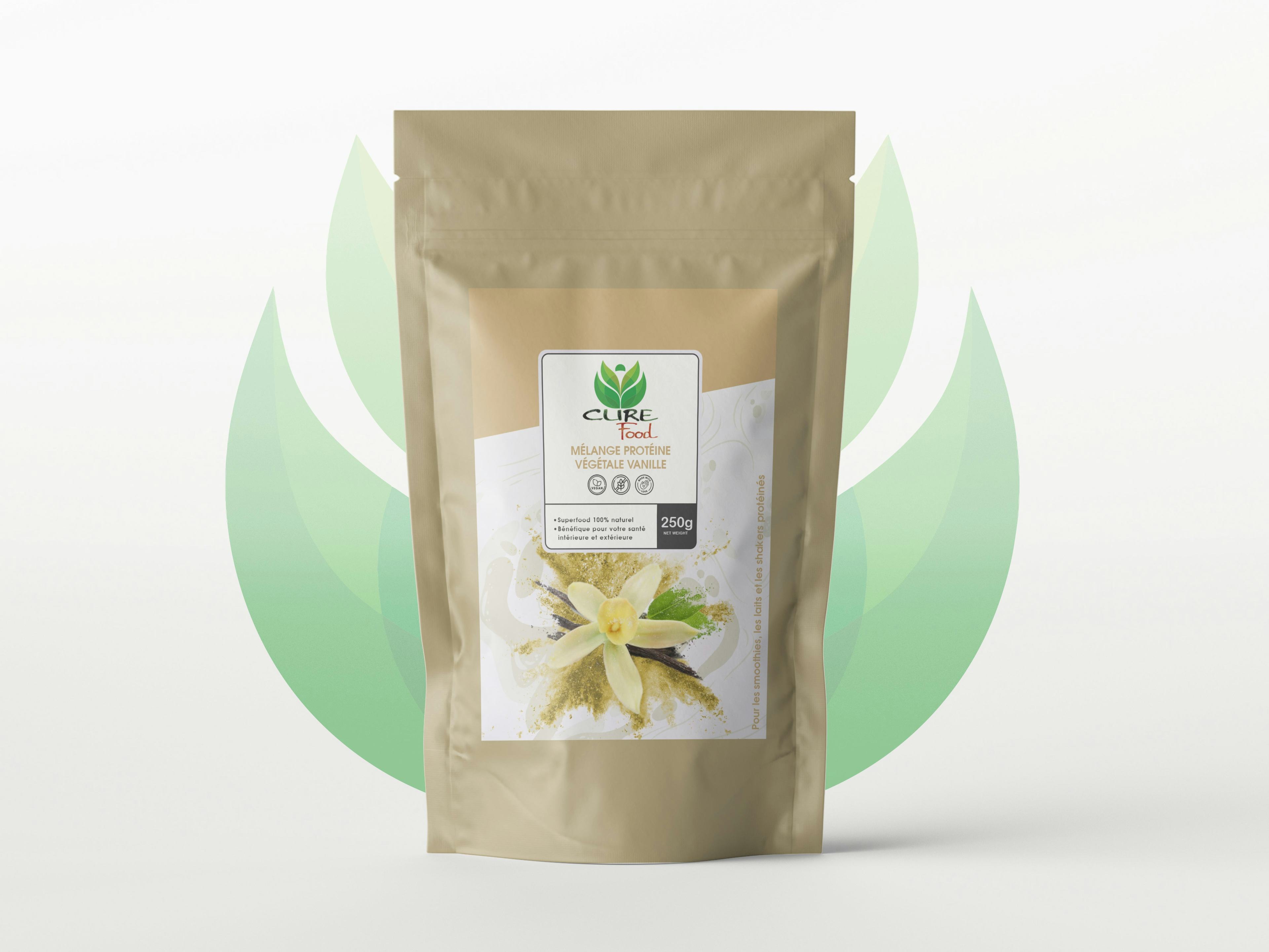 Vanille-Pflanzenproteinmischung, handwerkliches Produkt für den Direktverkauf in der Schweiz