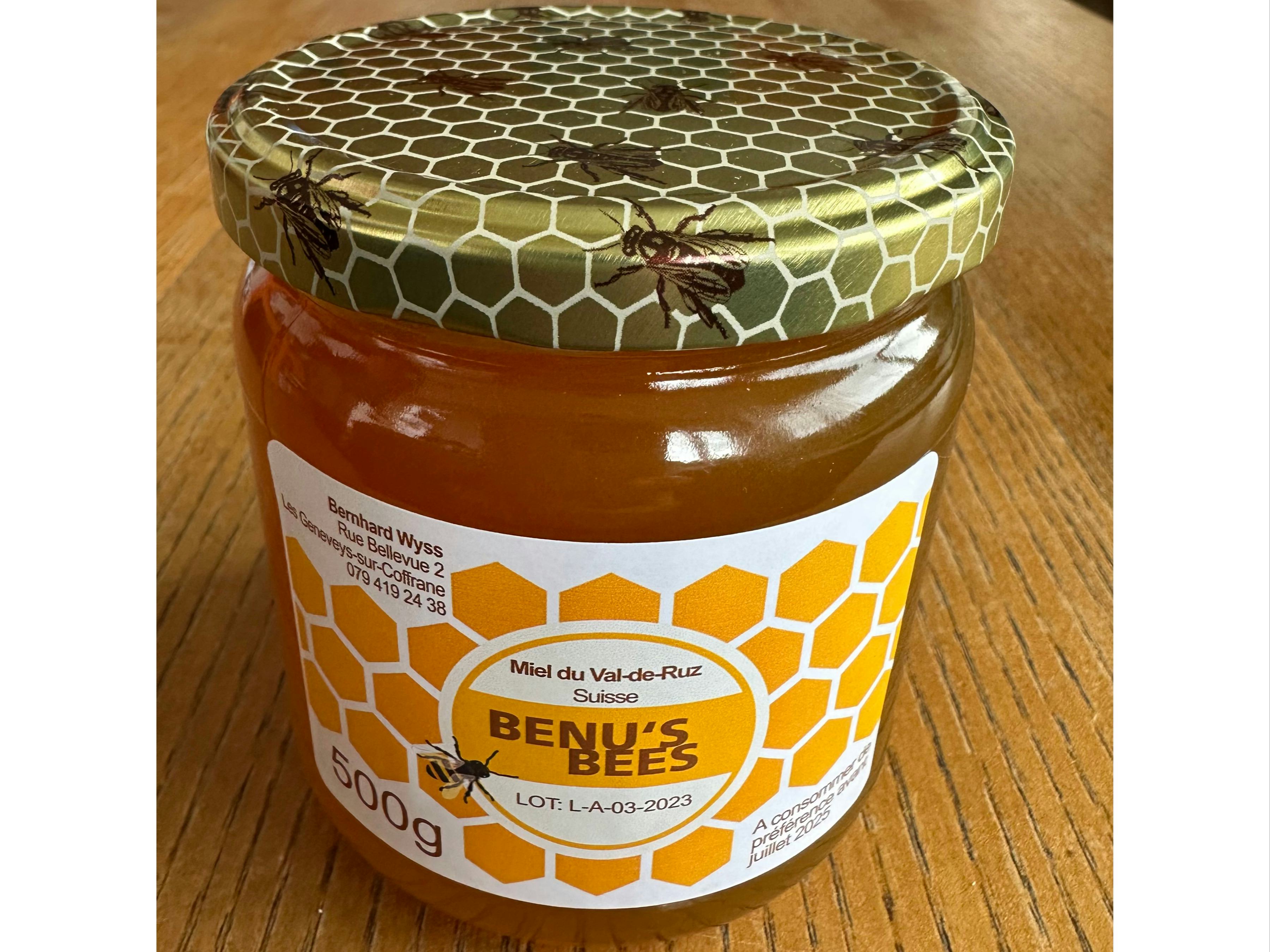 Handwerklicher Honig – Juli 2023 – 500 g, Benu's Bees, Val-de-Ruz, image 1 | Mimelis